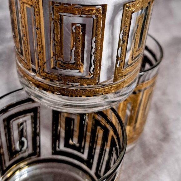 Vintage Culver Greek Key Barware Set - Picture 3 of 5